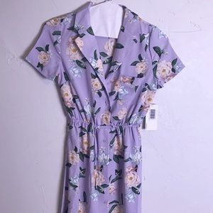 JustFab beautiful flowery purple dress Size M